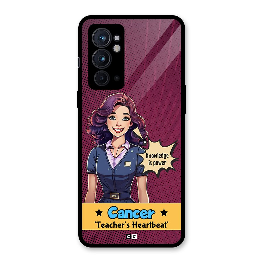 Cancer Heartbeat Glass Back Case for OnePlus 9RT 5G