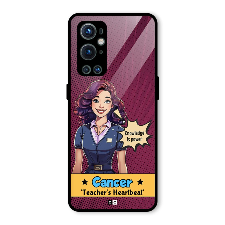 Cancer Heartbeat Glass Back Case for OnePlus 9 Pro