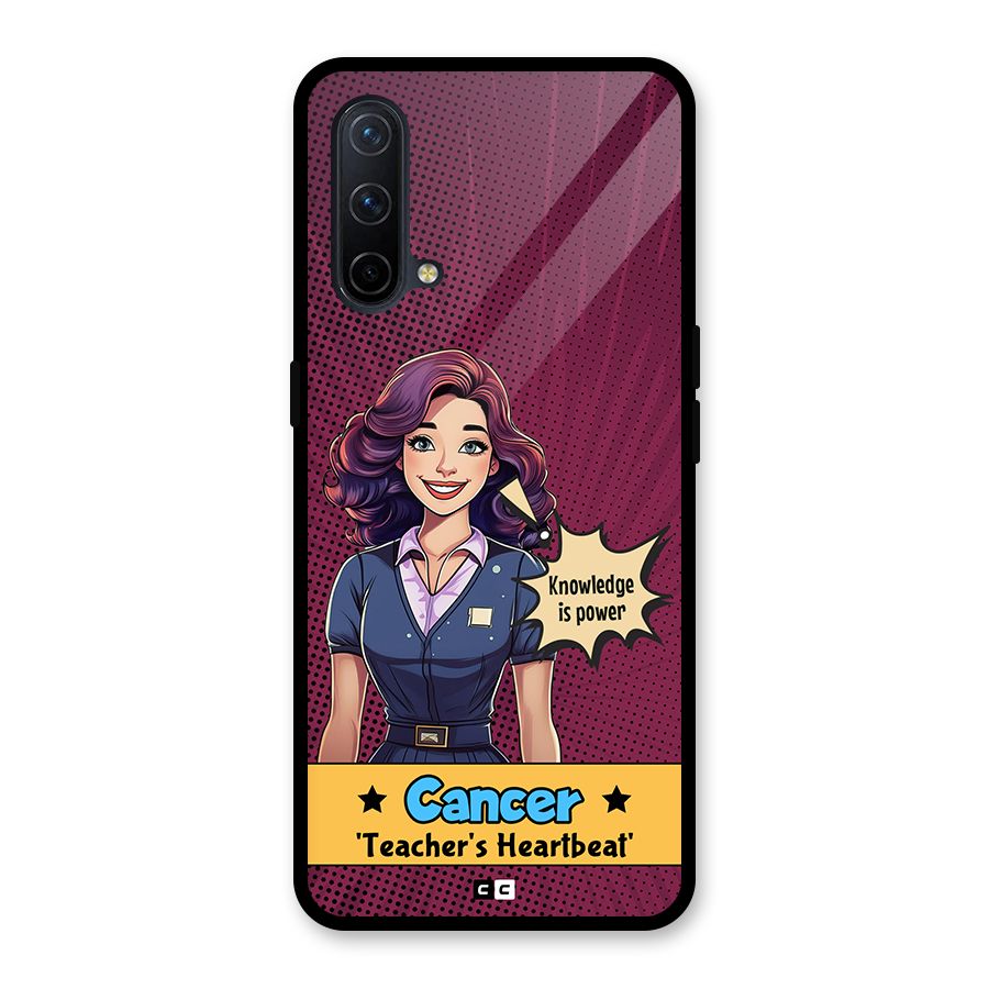 Cancer Heartbeat Glass Back Case for OnePlus Nord CE 5G