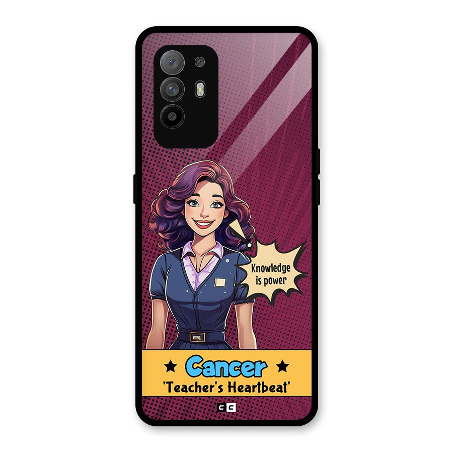 Cancer Heartbeat Glass Back Case for Oppo F19 Pro Plus 5G