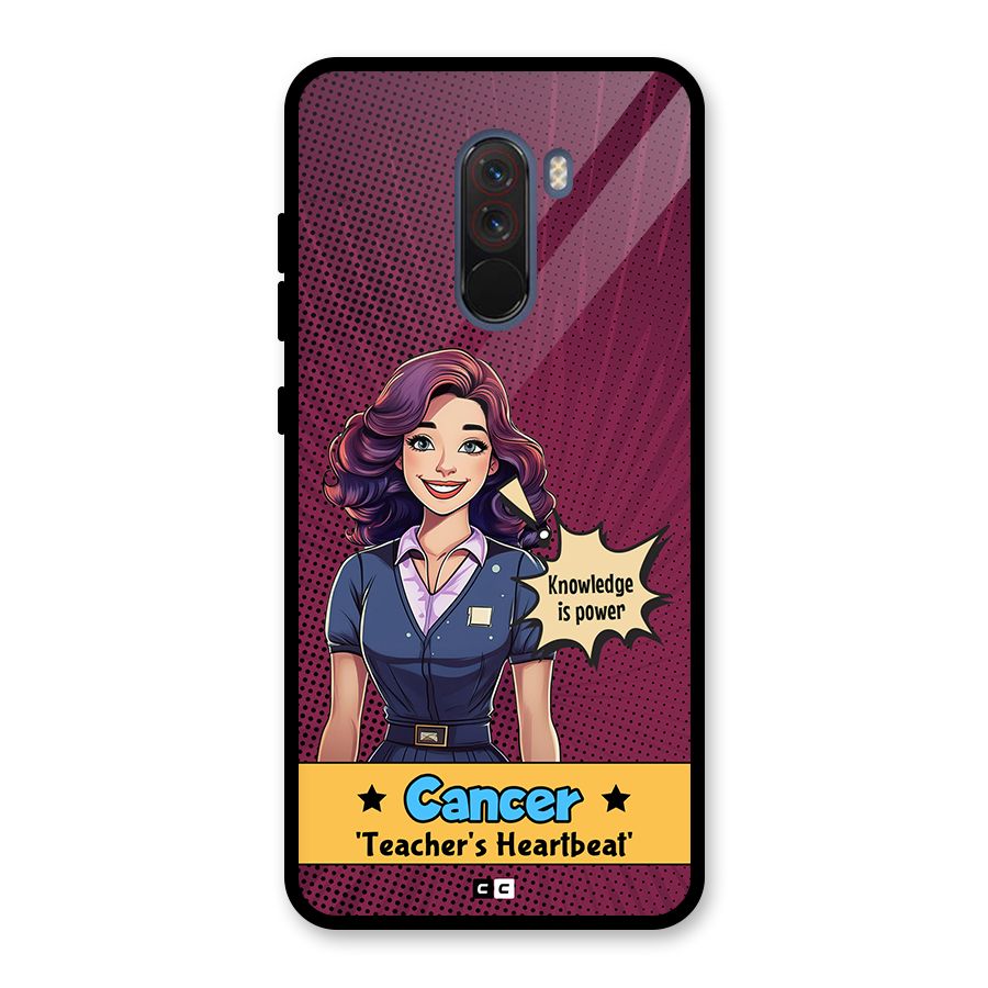 Cancer Heartbeat Glass Back Case for Poco F1