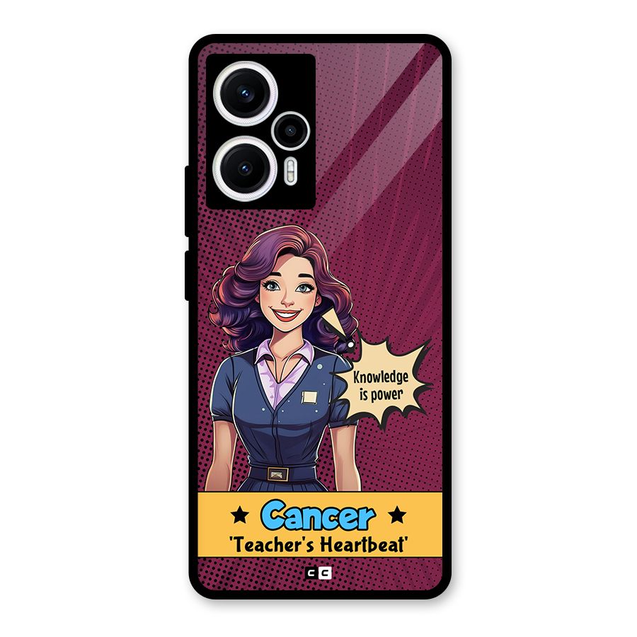Cancer Heartbeat Glass Back Case for Poco F5
