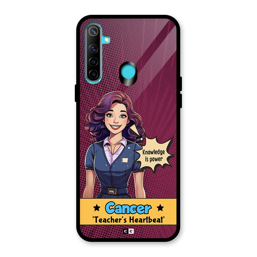 Cancer Heartbeat Glass Back Case for Realme 5