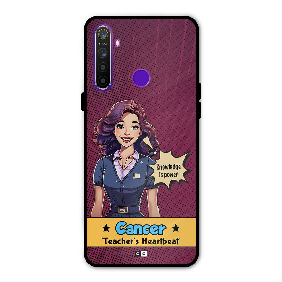 Cancer Heartbeat Glass Back Case for Realme 5s