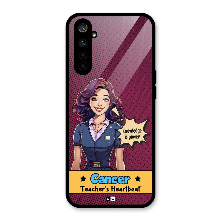 Cancer Heartbeat Glass Back Case for Realme 6