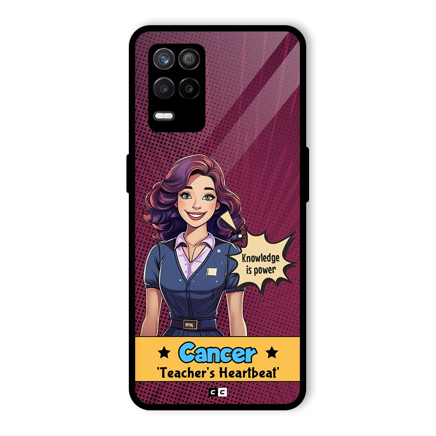 Cancer Heartbeat Glass Back Case for Realme 8 5G