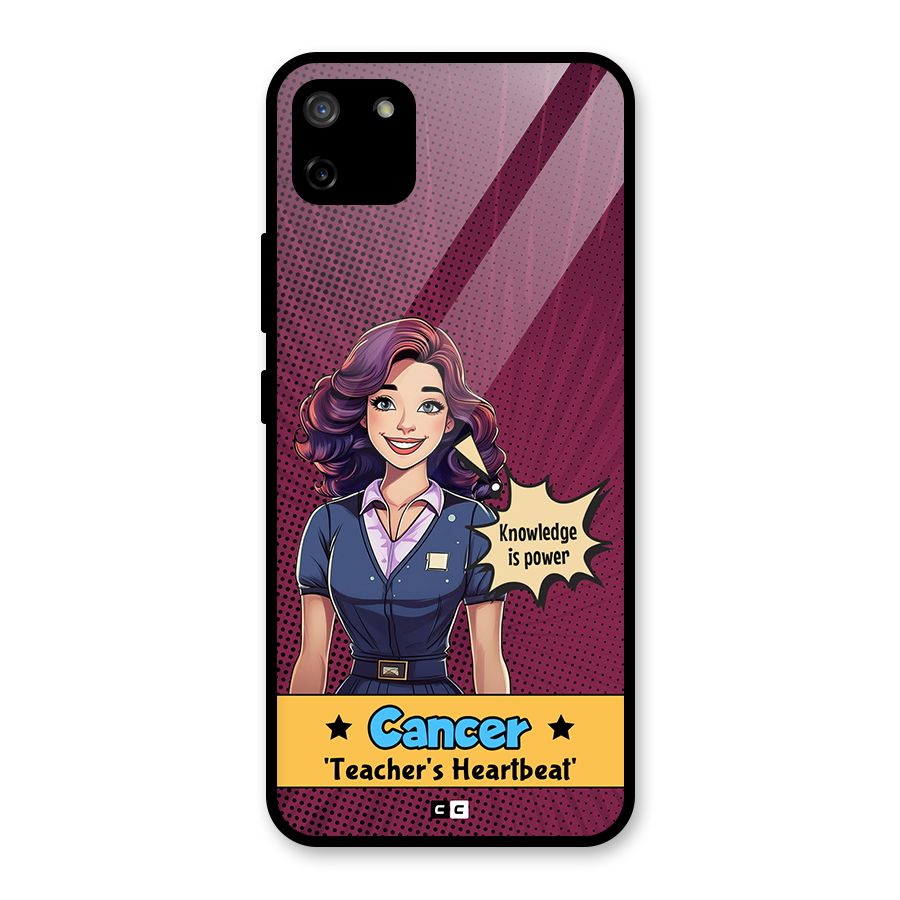 Cancer Heartbeat Glass Back Case for Realme C11