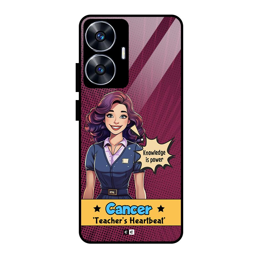 Cancer Heartbeat Glass Back Case for Realme Narzo N55