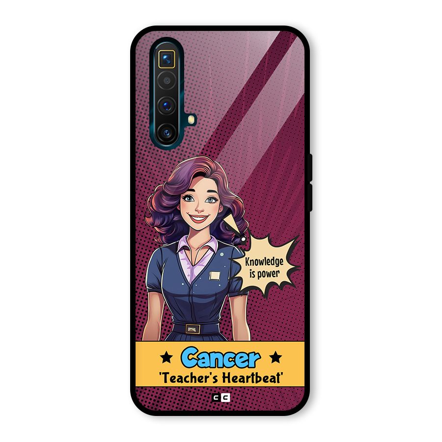 Cancer Heartbeat Glass Back Case for Realme X3 SuperZoom