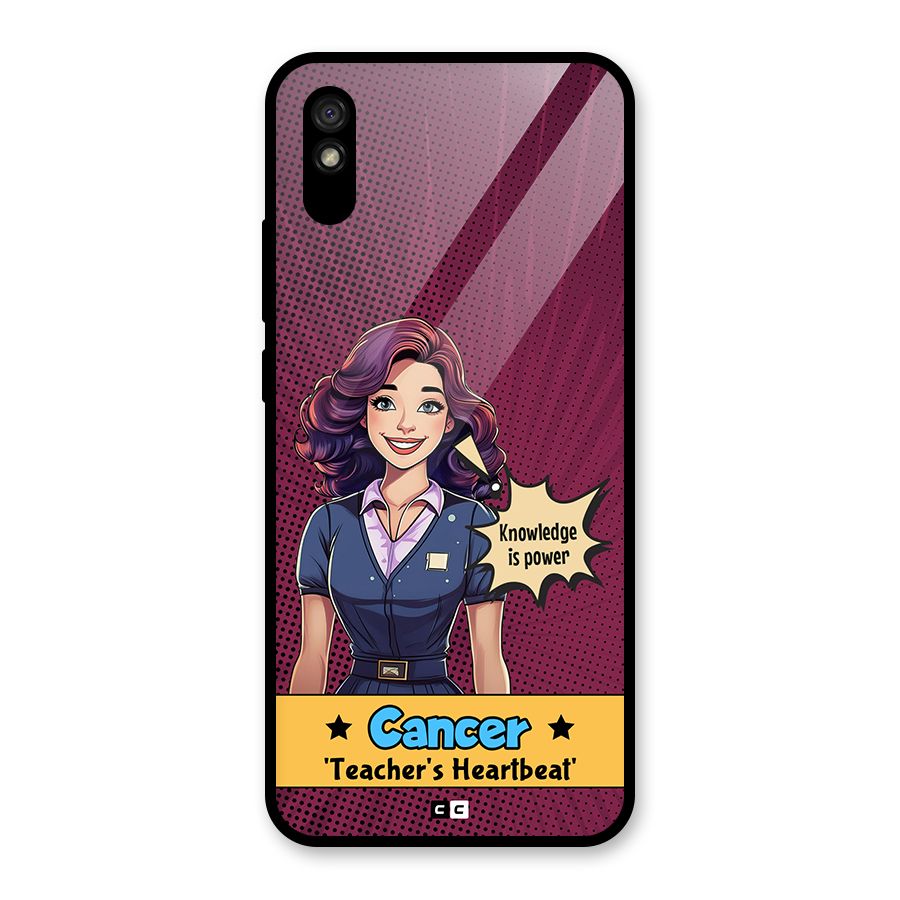 Cancer Heartbeat Glass Back Case for Redmi 9A