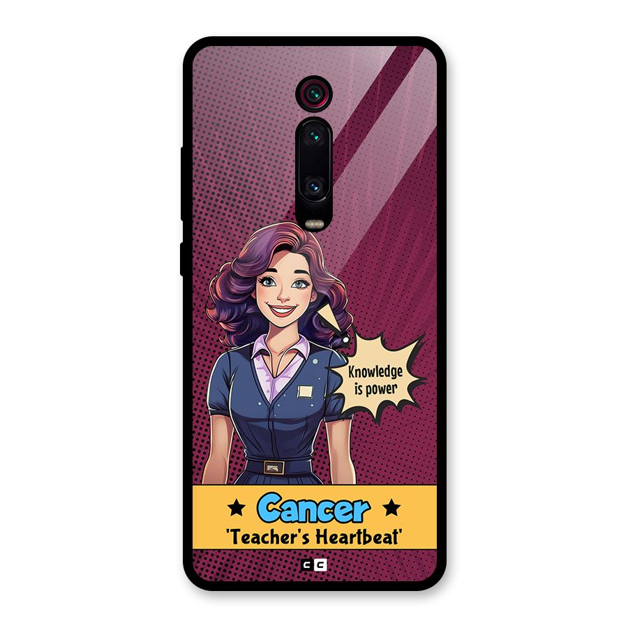 Cancer Heartbeat Glass Back Case for Redmi K20