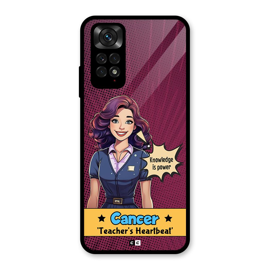 Cancer Heartbeat Glass Back Case for Redmi Note 11S