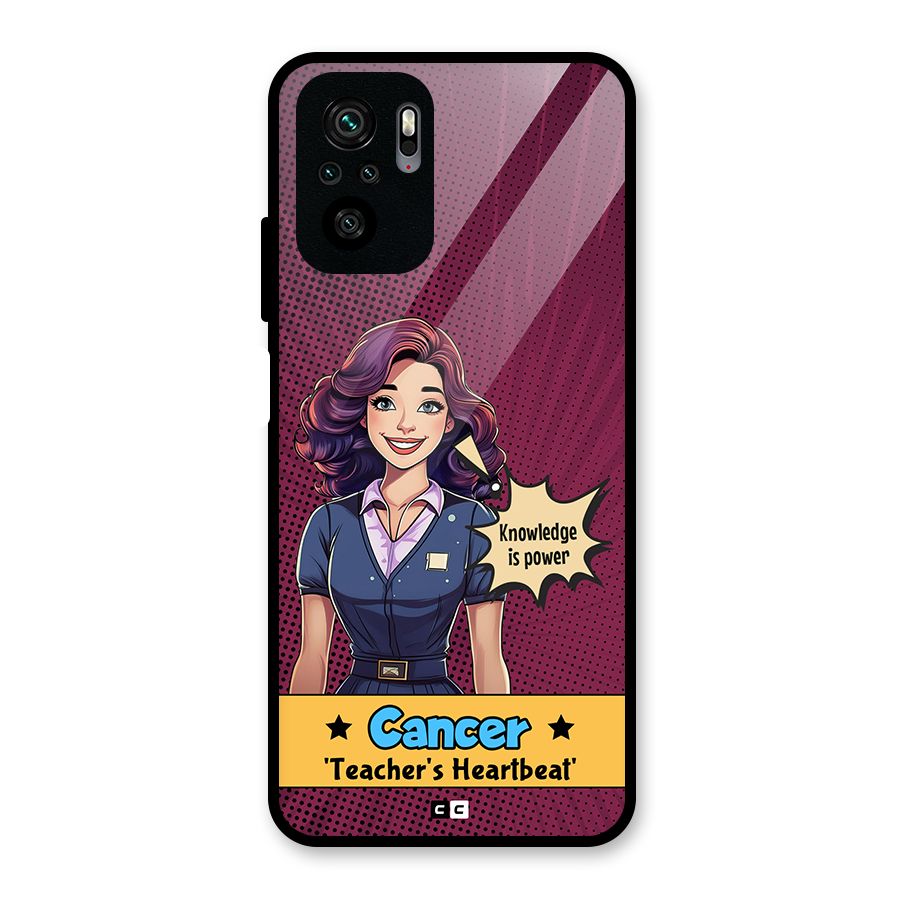 Cancer Heartbeat Glass Back Case for Redmi Note 11 SE