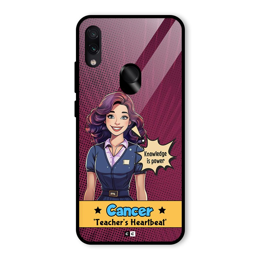 Cancer Heartbeat Glass Back Case for Redmi Note 7 Pro