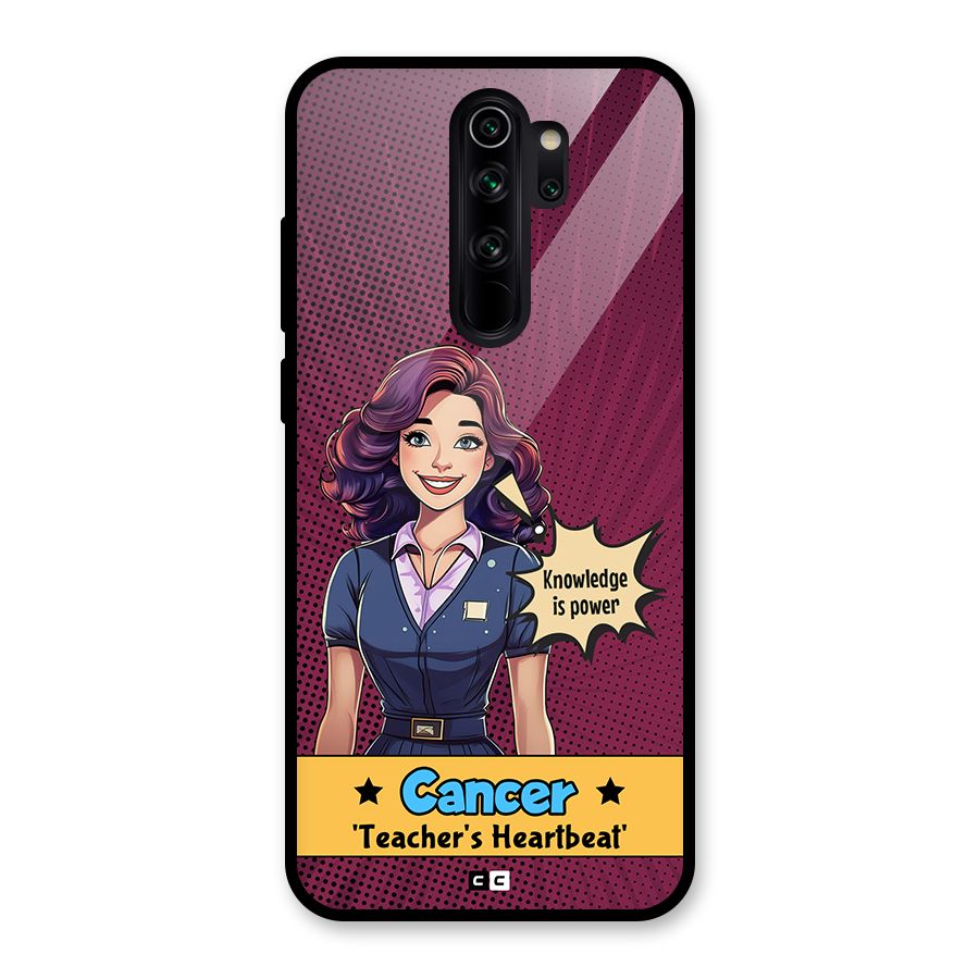 Cancer Heartbeat Glass Back Case for Redmi Note 8 Pro