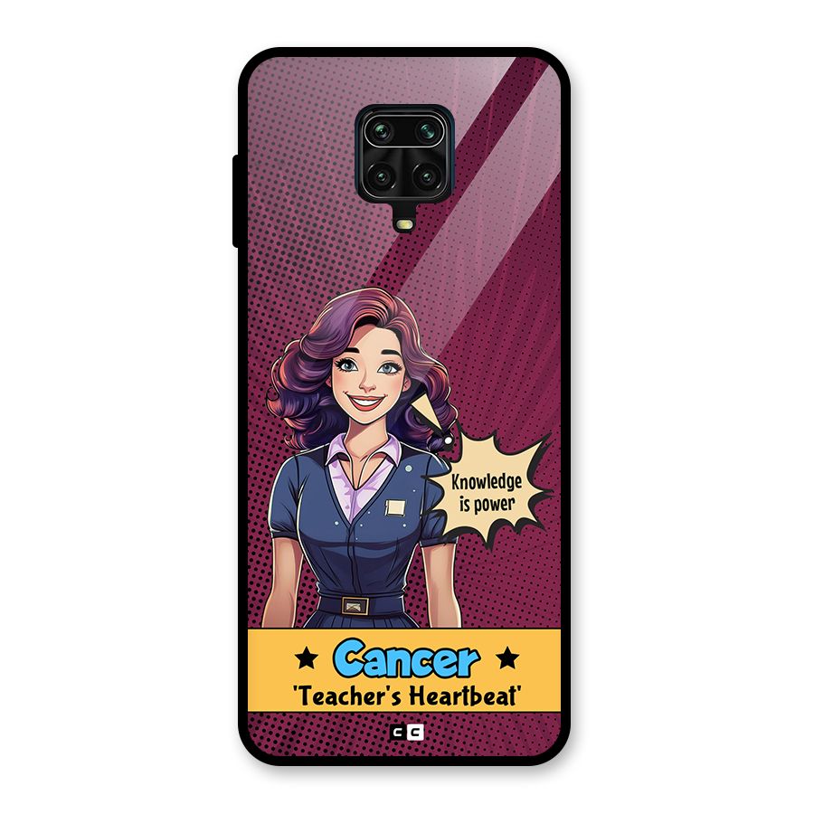 Cancer Heartbeat Glass Back Case for Redmi Note 9 Pro