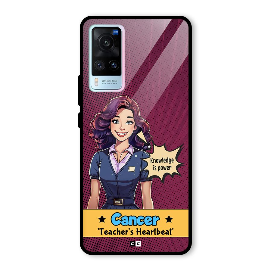 Cancer Heartbeat Glass Back Case for Vivo X60