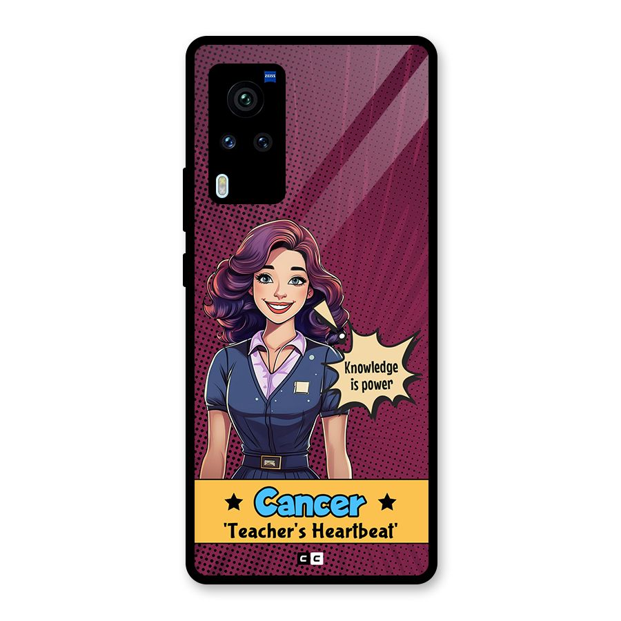 Cancer Heartbeat Glass Back Case for Vivo X60 Pro