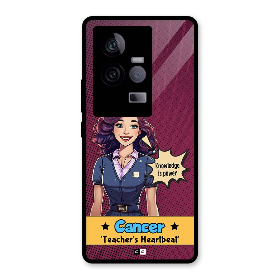 Cancer Heartbeat Glass Back Case for Vivo iQOO 11 5G
