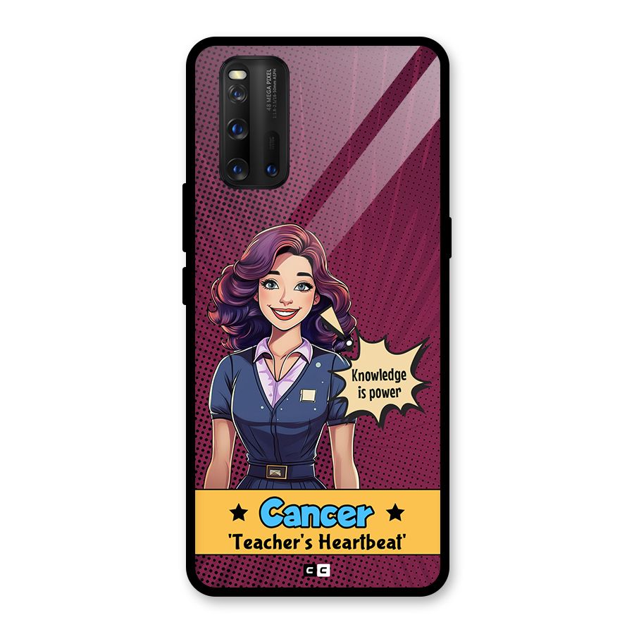 Cancer Heartbeat Glass Back Case for Vivo iQOO 3