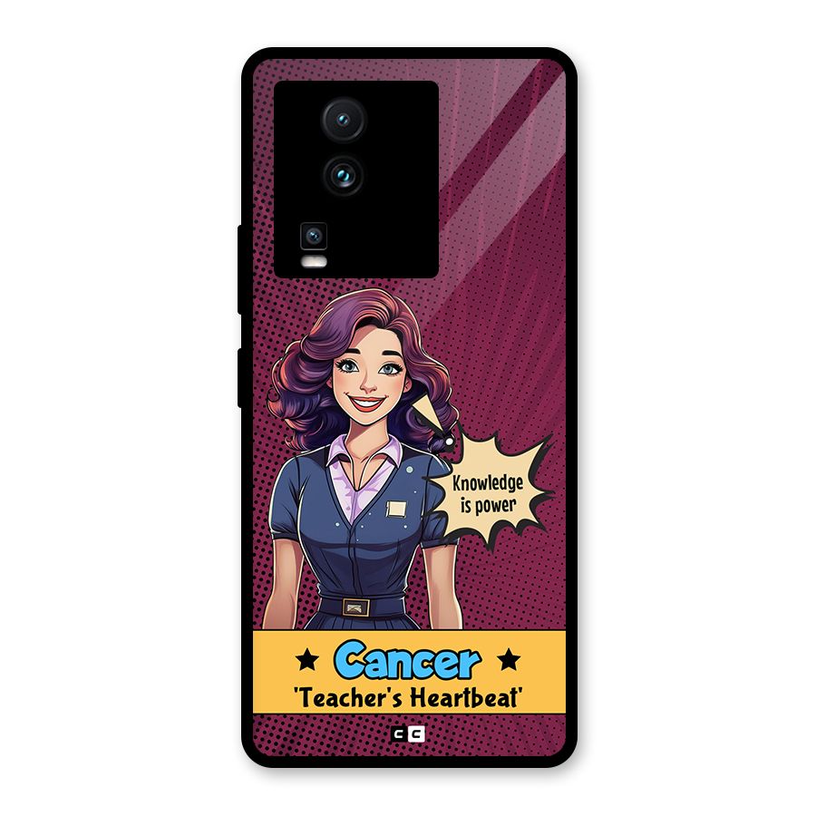 Cancer Heartbeat Glass Back Case for Vivo iQOO Neo 7 Pro
