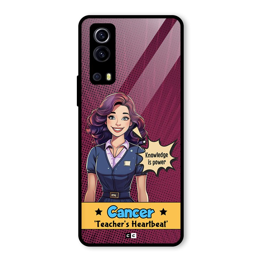 Cancer Heartbeat Glass Back Case for Vivo iQOO Z3