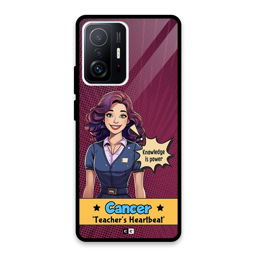 Cancer Heartbeat Glass Back Case for Xiaomi 11T Pro
