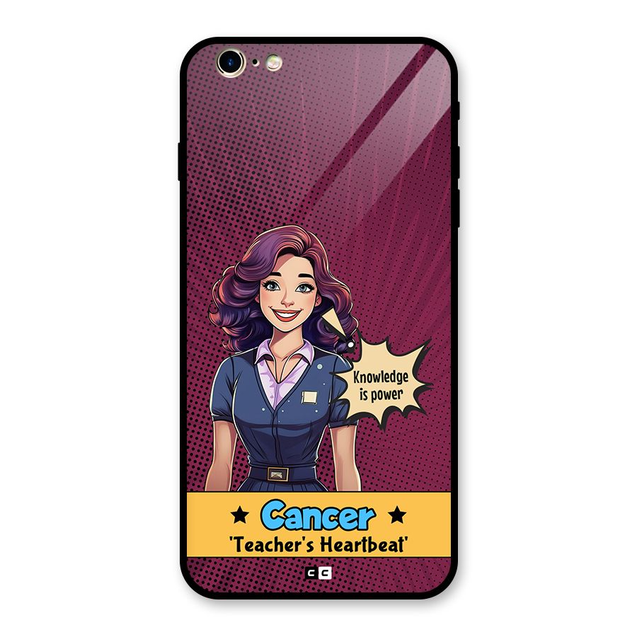 Cancer Heartbeat Glass Back Case for iPhone 6 Plus 6S Plus