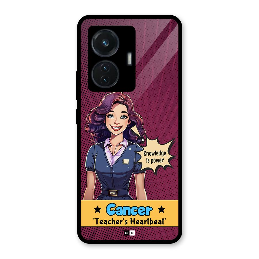 Cancer Heartbeat Glass Back Case for iQOO Z6 44W