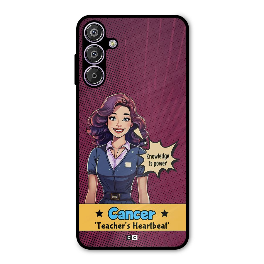 Cancer Heartbeat Metal Back Case for Galaxy F15