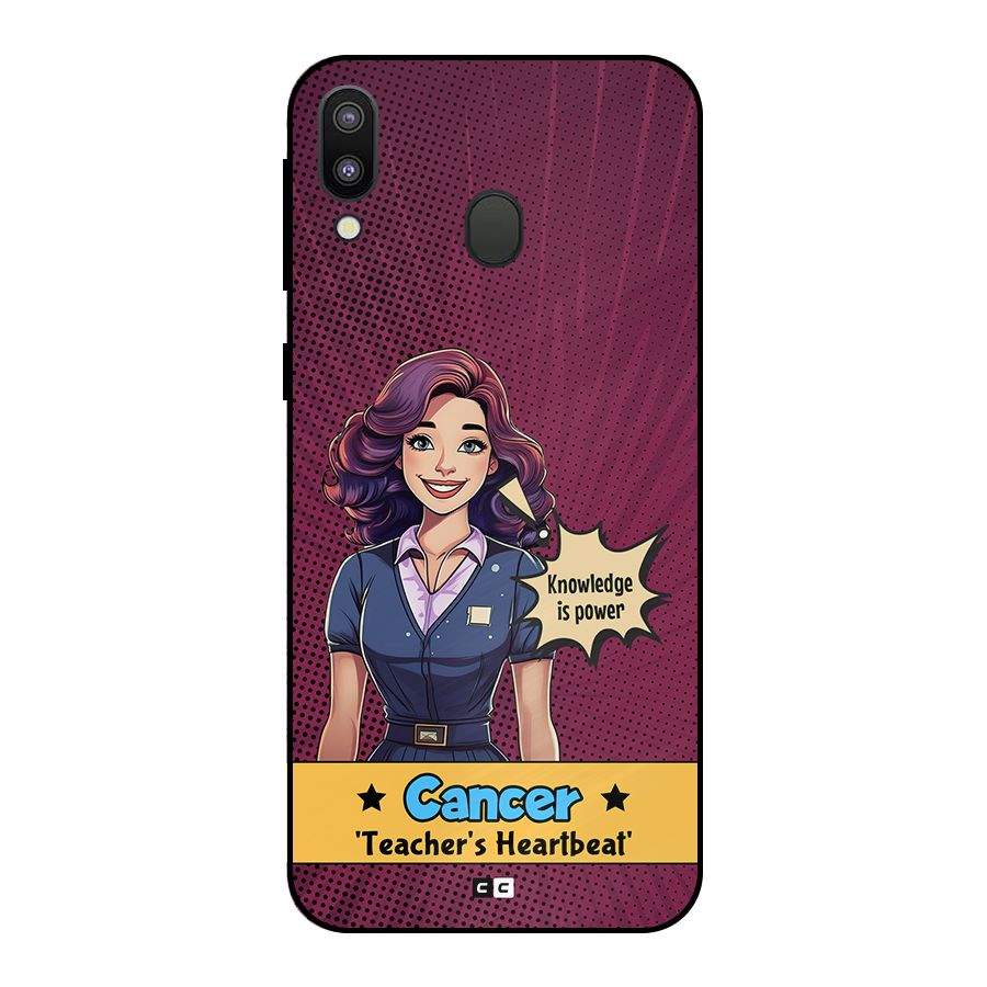 Cancer Heartbeat Metal Back Case for Galaxy M20