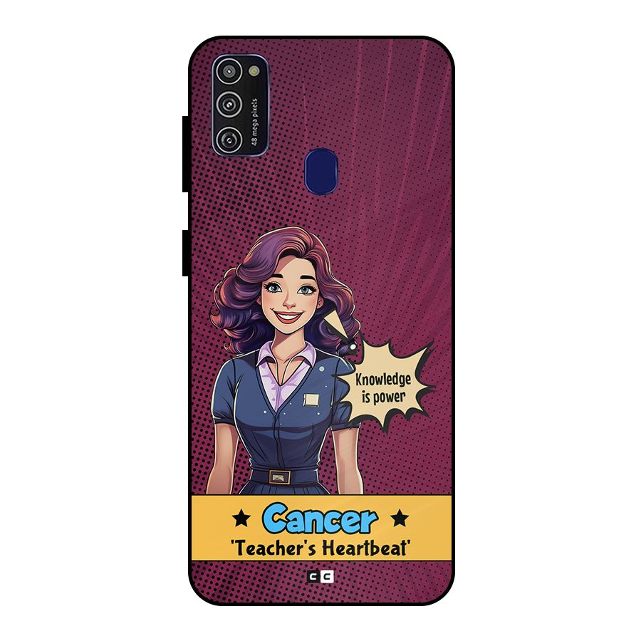 Cancer Heartbeat Metal Back Case for Galaxy M30s