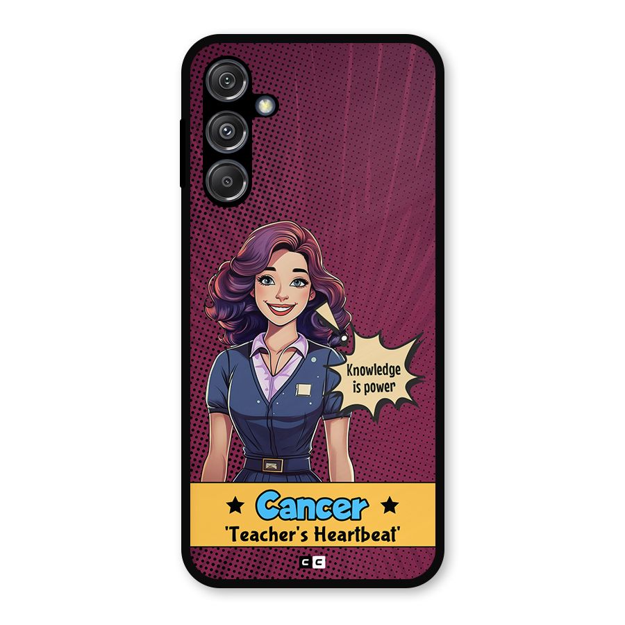 Cancer Heartbeat Metal Back Case for Galaxy M34 5G