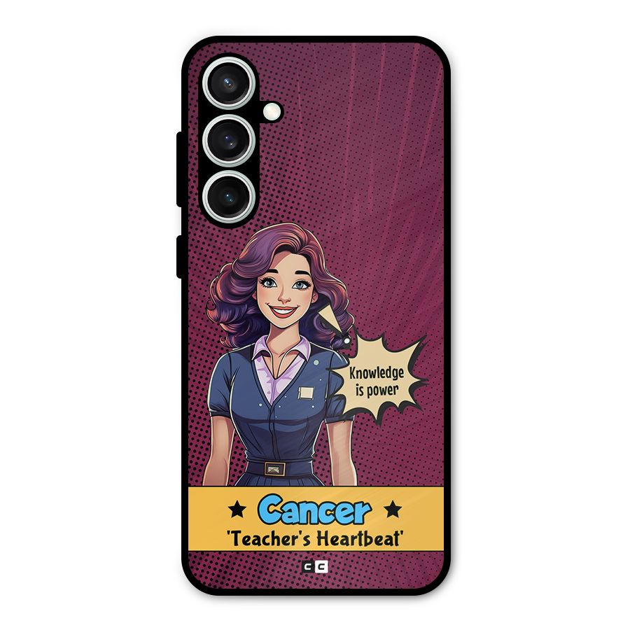 Cancer Heartbeat Metal Back Case for Galaxy S23 FE