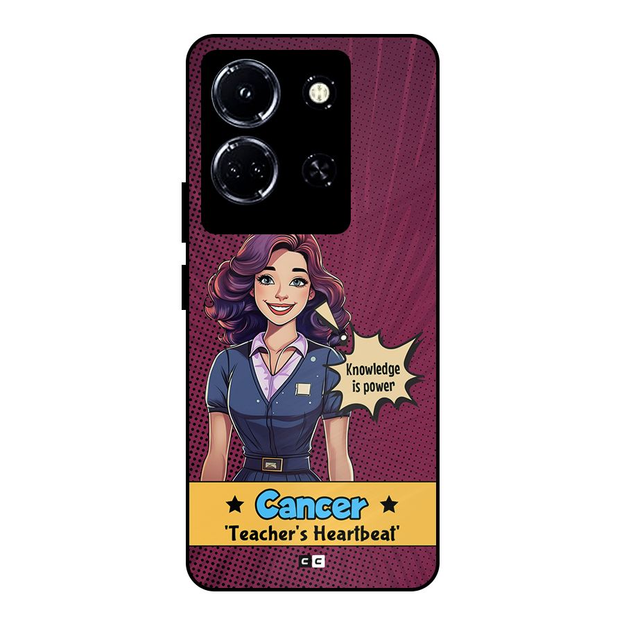 Cancer Heartbeat Metal Back Case for Infinix Note 30 5G