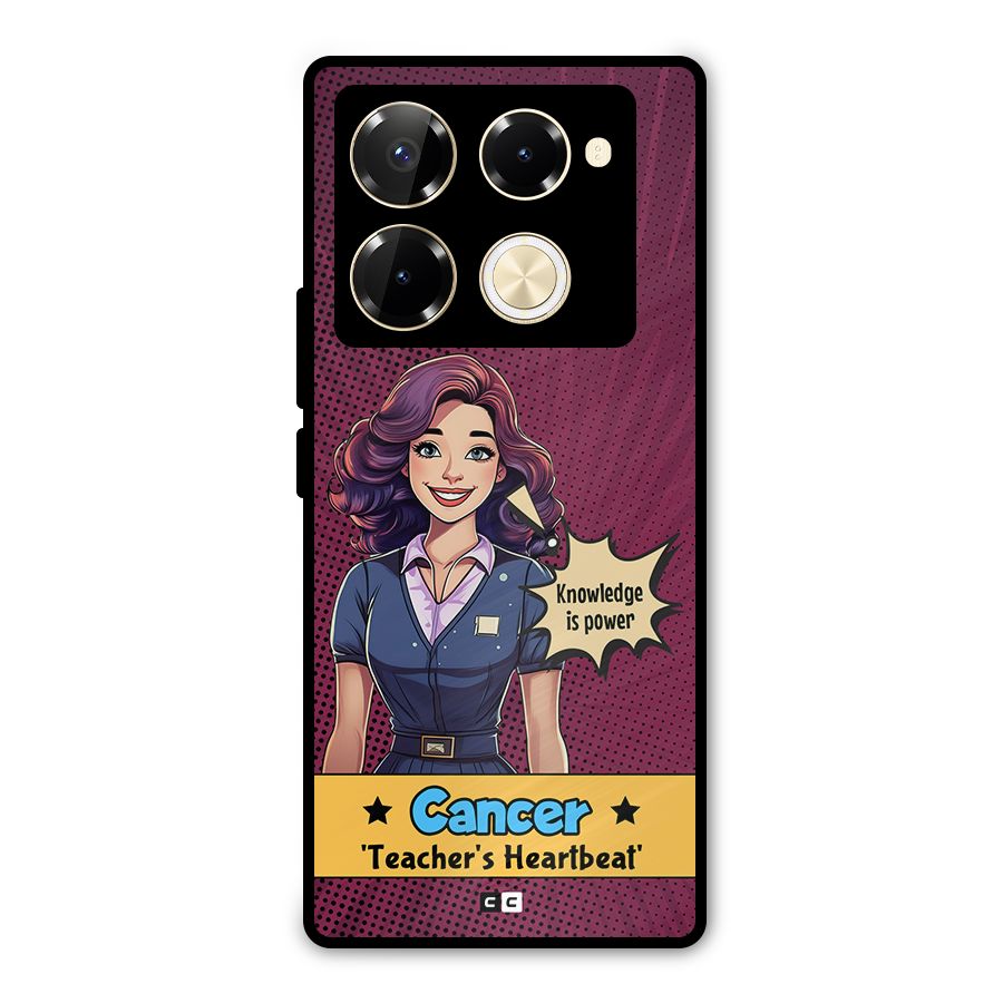 Cancer Heartbeat Metal Back Case for Infinix Note 40 Pro