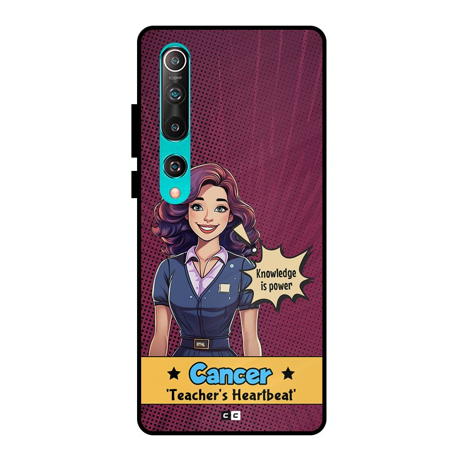 Cancer Heartbeat Metal Back Case for Mi 10