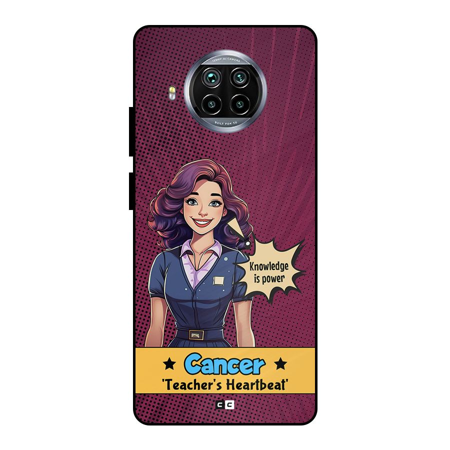Cancer Heartbeat Metal Back Case for Mi 10i