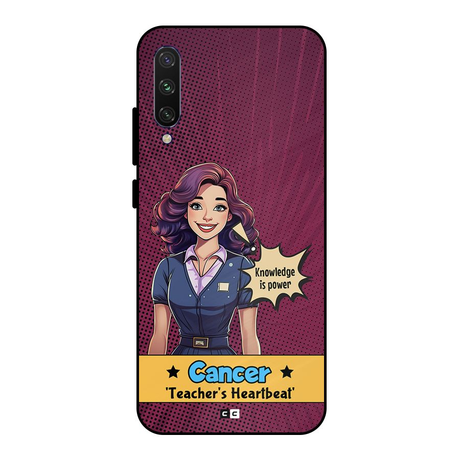 Cancer Heartbeat Metal Back Case for Mi A3