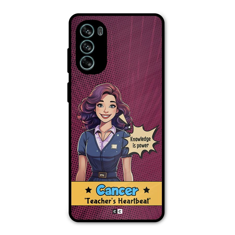 Cancer Heartbeat Metal Back Case for Moto G62