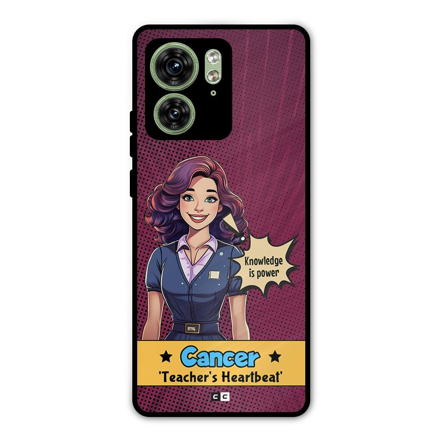 Cancer Heartbeat Metal Back Case for Motorola Edge 40 5G