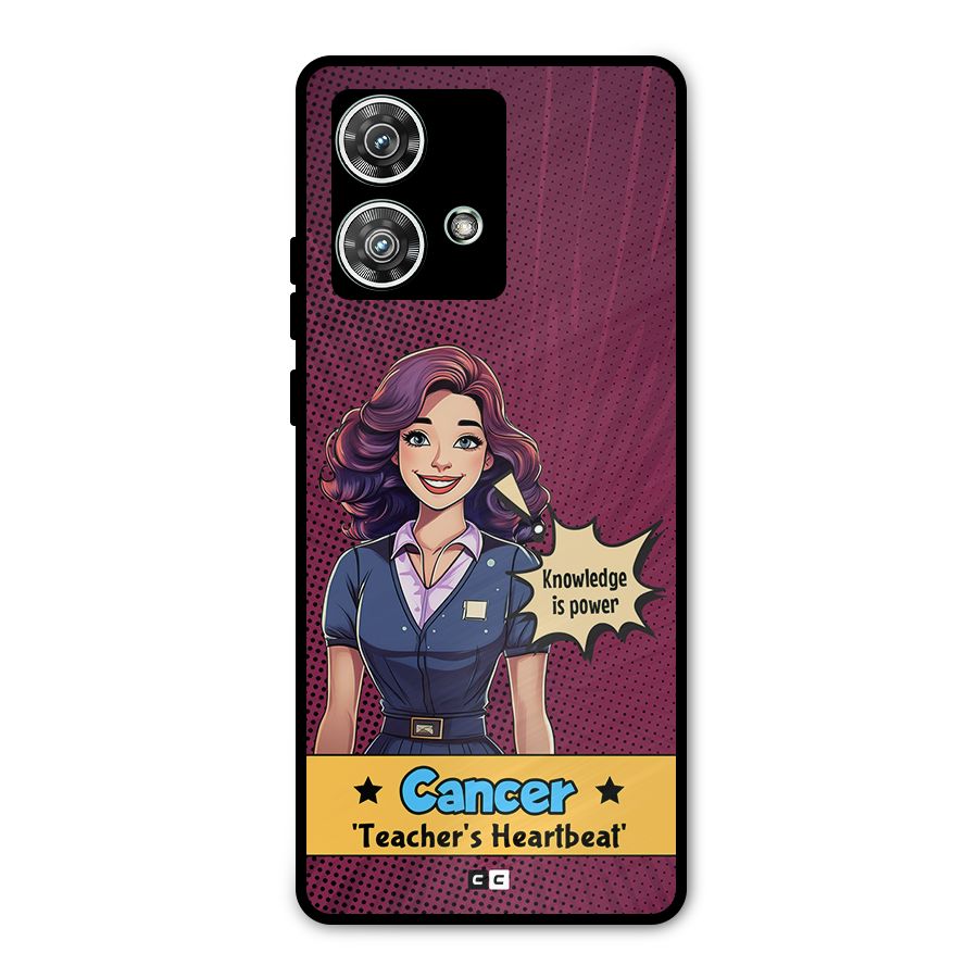 Cancer Heartbeat Metal Back Case for Motorola Edge 40 Neo