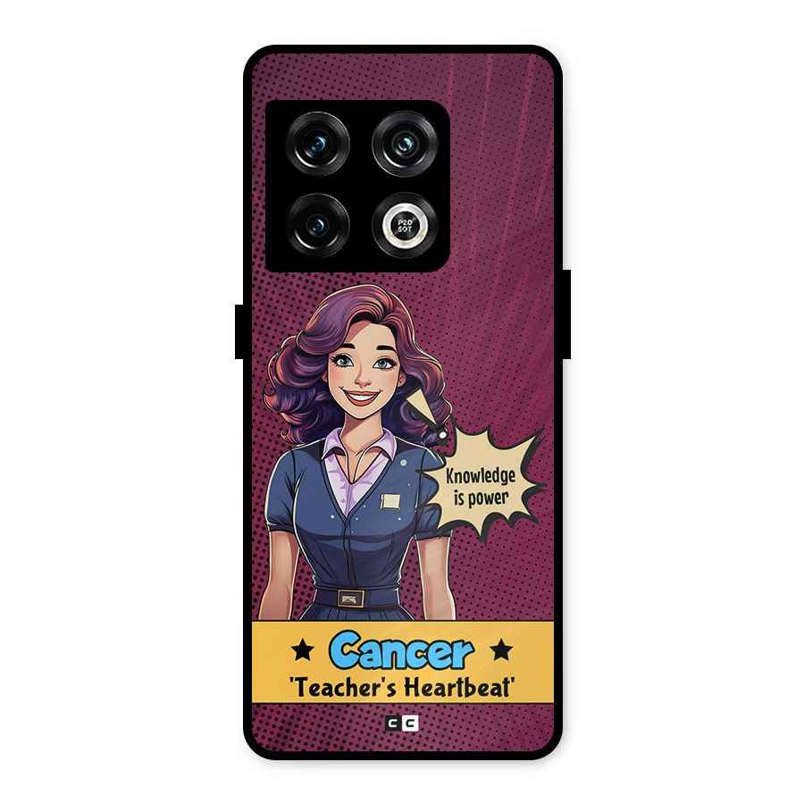 Cancer Heartbeat Metal Back Case for OnePlus 10 Pro 5G