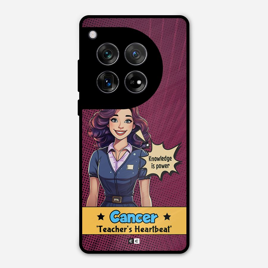 Cancer Heartbeat Metal Back Case for OnePlus 12