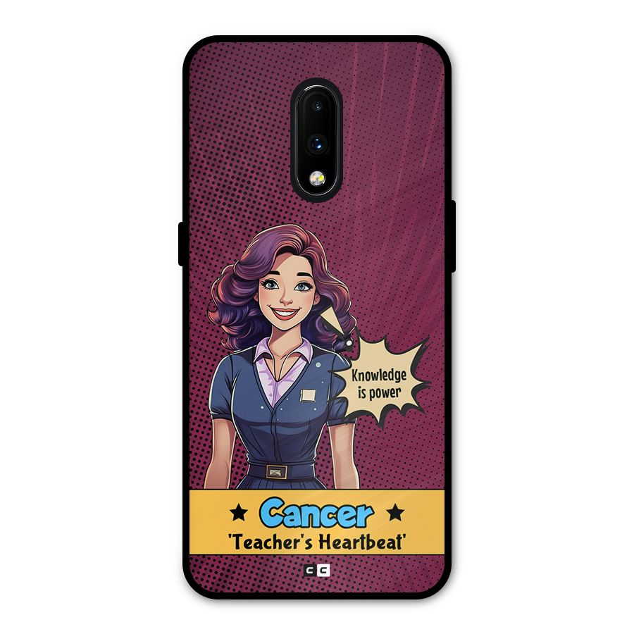 Cancer Heartbeat Metal Back Case for OnePlus 7