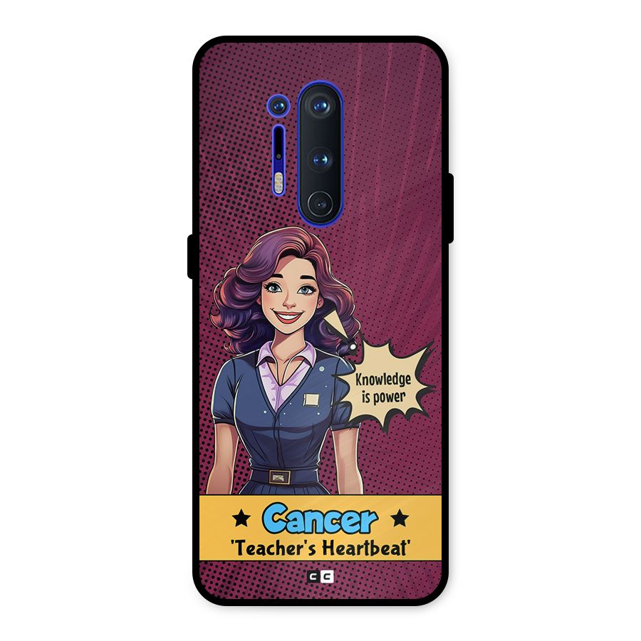 Cancer Heartbeat Metal Back Case for OnePlus 8 Pro