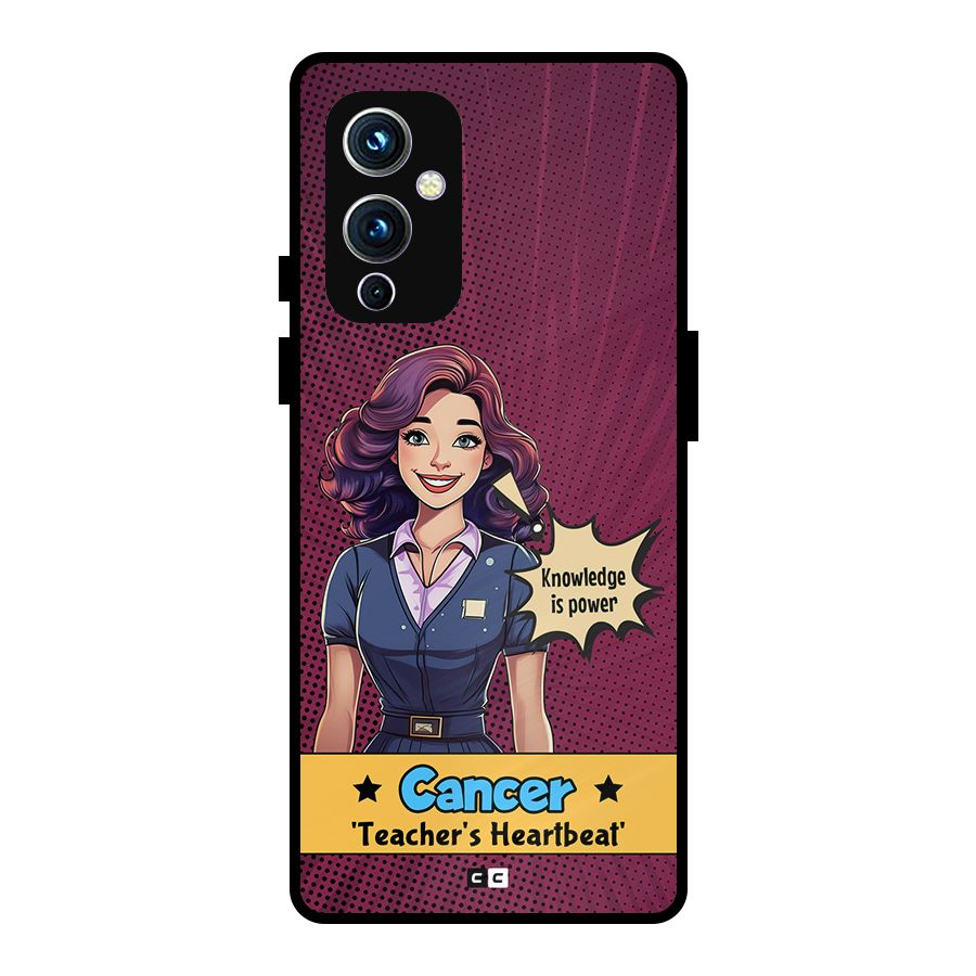 Cancer Heartbeat Metal Back Case for OnePlus 9