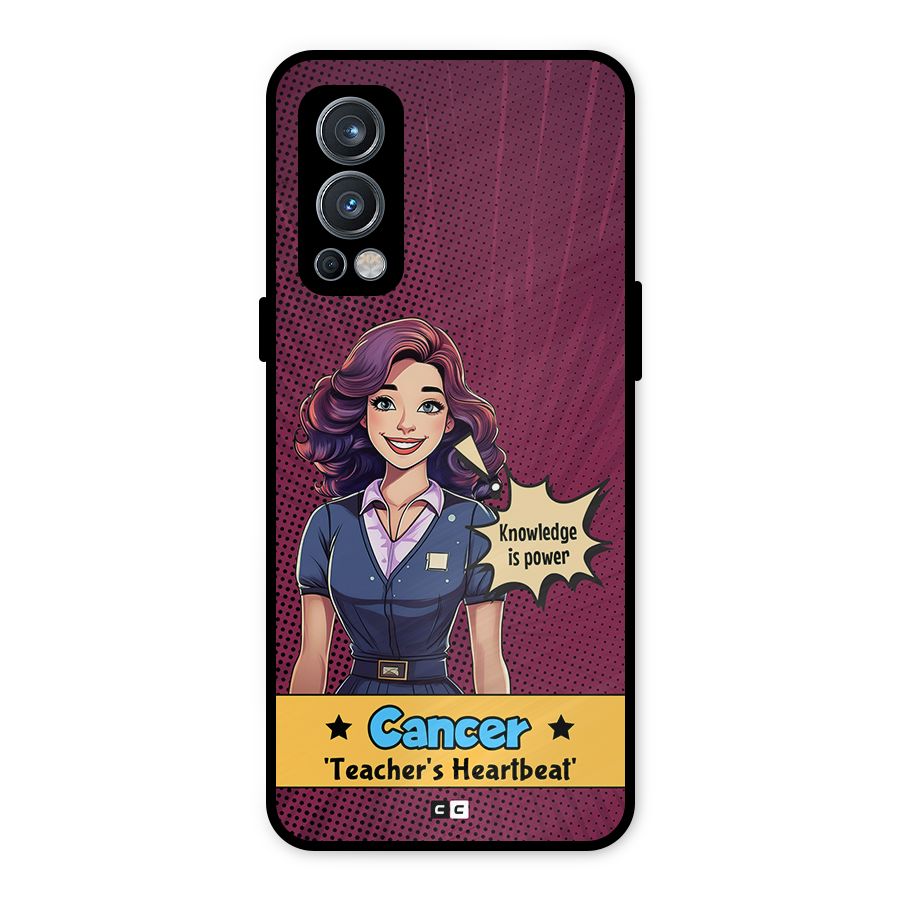 Cancer Heartbeat Metal Back Case for OnePlus Nord 2 5G