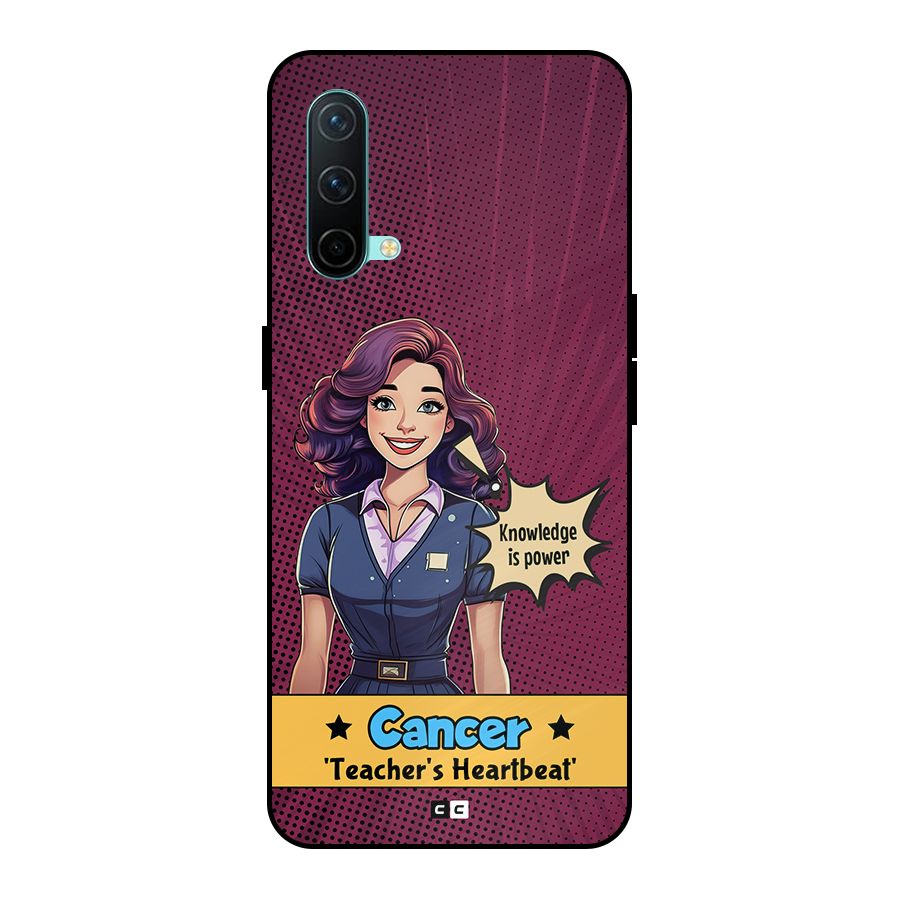 Cancer Heartbeat Metal Back Case for OnePlus Nord CE 5G
