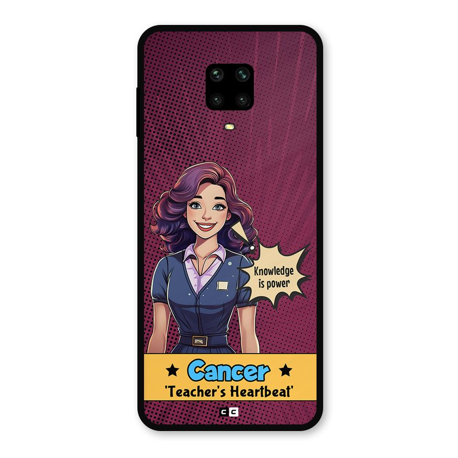Cancer Heartbeat Metal Back Case for Poco M2 Pro